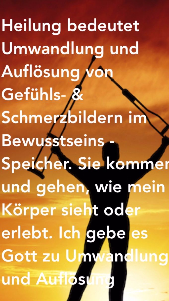 Wie schön es doch wäre, wenn wir immer mehr Heilung erfahren dürften. 