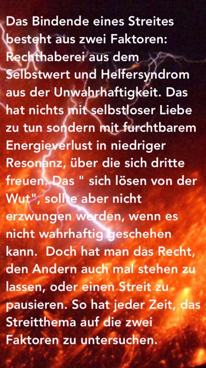 Versuchen wir bei unserem nächsten Streit und das ins Bewusstsein zu rufen!
